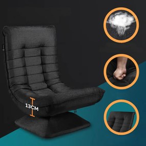 Leżanka ABERDEEN, 87x60x105cm, czarna Casaria