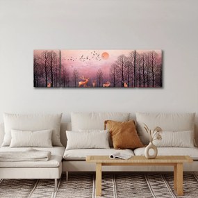 Zdjęcie - Jeleń w blasku zachodzącego słońca (170x50 cm)