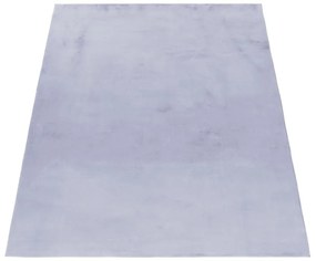 Dywan pluszowy Pouffy srebrny 60 cm x 110 cm