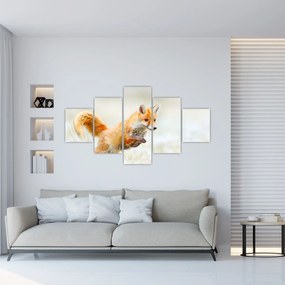 Obraz - Skaczący lis (125x70 cm)