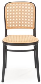 Krzesło Sztaplowane Naturalne Czarne K483