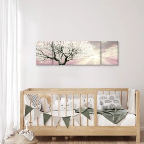 Obraz różowego drzewa (170x50 cm)