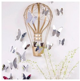 Zestaw 12 naklejek 3D Ambiance Mirror Butterflies