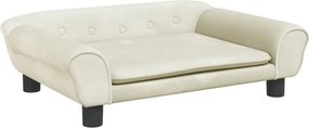 Kremowa sofa dziecięca z aksamitu N1-W02