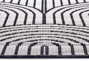Dywan zewnętrzny dwustronny Pangli czarno-kremowy 120 cm x 170 cm