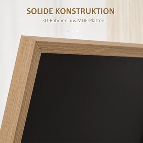 HOMCOM Lusterko Stojące Pełnowymiarowe Srebrne z Jasnobrązową Ramą Eleganckie do Sypialni i Garderoby | Aosom PL