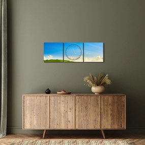 Obraz - Wiosenne niebo (z zegarem) (90x30 cm)