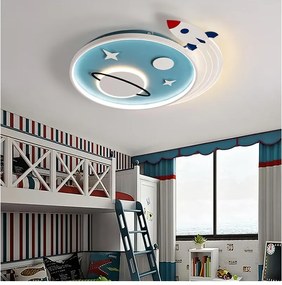 Brilagi -LED Dziecięca lampa sufitowa STARSHIP LED/64W/230V 3000/4500/6000K niebieska