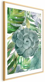 Plakat Tropikalna flora 29,7x42 cm z ramą złotą z marginesem ARTGEIST B
