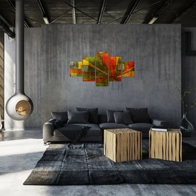 Obraz abstrakcji geometrycznej (125x70 cm)