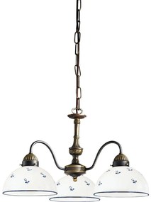 Kolarz 731.83.16 - Żyrandol na łańcuchu NONNA 3xE27/75W/230V niebieski