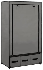 Szara składana materiałowa szafa - Titan