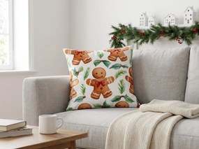 Flanelowa poszewka na poduszkę MERRY GINGER 45x45 cm, kolorowa