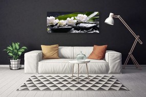 Obraz na płótnie Spokój Zen: Kwiatowa Kompozycja