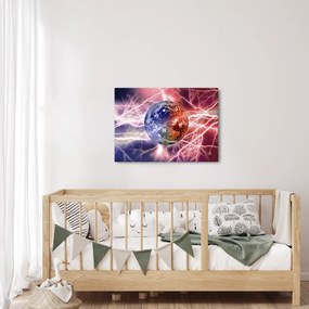 Obraz - Kula ziemska pod prądem (70x50 cm)
