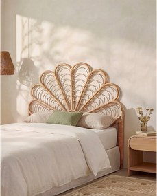 Zagłówek łóżka 160 cm - Rattan - Naturalny - FLOSIA