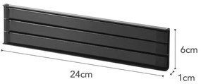Czarny magnetyczny wieszak na ścierki YAMAZAKI Tower