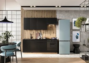 Czarny front zmywarki z panelem odkrytym 45 cm D6-D58