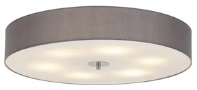 Rustykalna lampa sufitowa szara 70 cm - Drum Nowoczesny Oswietlenie wewnetrzne