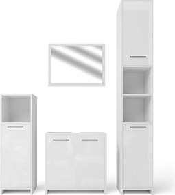 Zestaw mebli łazienkowych biały wysoki połysk/biały 58x33x60 kiko