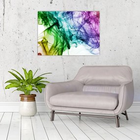 Obraz na szkle - kolorowy dym (70x50 cm)