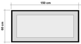 Lustro Idea Black and Atlantic Pine, 150 cm, L