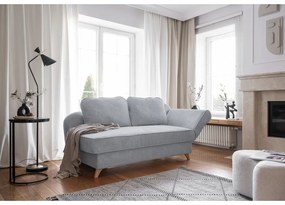 Jasnoszary sztruksowy szezlong (prawostronny) Chic Charlotte – Miuform