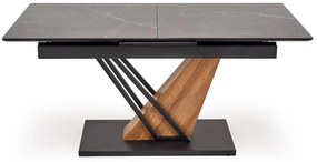 Stół rozkładany spiek czarny marmur/dąb/czarny 140-180/90/76 VOLANT 140