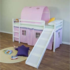 Łóżko piętrowe 90x200 cm różowe 1488