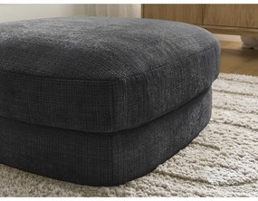 Czarny podnóżek z tkaniny szenilowej Leonore – Bobochic Paris