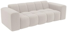 Kanapa  3-osobowa z beżowej tkaniny szenilowej CALESO od Maison Céphy