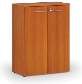 Szafa biurowa z drzwiami PRIMO WOOD, 800 x 420 x 1087 mm, wiśnia