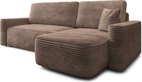 Masseno Narożnik NERI z funkcją spania i pojemnikiem na pościel Narozniki L, Rozkładana sofa - Beżowy, TILIA 17
