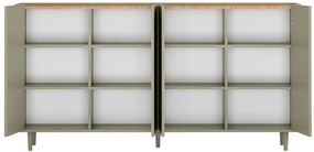 Komoda Elivo 200 cm na nóżkach - eukaliptus / dąb baltic dune