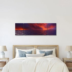 Obraz morza z ptakami (170x50 cm)