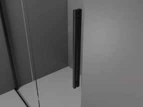 Mexen Velar ścianka prysznicowa rozsuwana Walk-in 120 x 200 cm, transparent 8 mm, czarna - 871-120-000-03-70