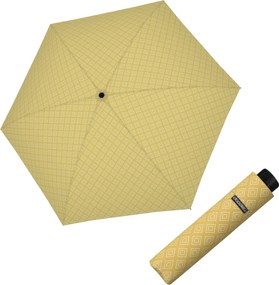 Doppler Fiber Havanna Calm Yellow damski parasol składany