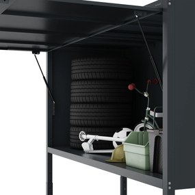 Szafa garażowa RICHARD, 2250 x 2100 x 900 mm, antracytowa