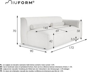 Biały moduł sofy (prawostronny) Flex Felix – Miuform