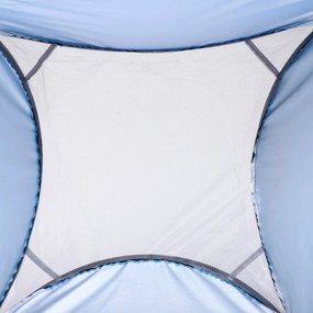 Outsunny Namiot kempingowy 2w1 Prysznic i Toaleta Pop-Up Wewnętrzna kieszeń Niebieski Poliester | Aosom PL