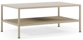 Kremowy metalowy stolik 60x100 cm Fayna – Marckeric