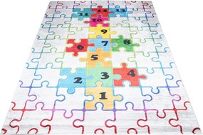 Kolorowy Dywan Dziecięcy Antypoślizgowy W Puzzle P2-G95