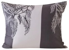 Poszewka na poduszkę z mikrofibry TIRSO 50x70 cm, szaro-biała