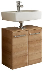 Wisząca szafka bez umywalki w dekorze dębu w naturalnym kolorze 53x60 cm Quickset 318 – Pelipal