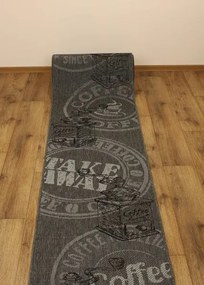 Dywan Chodniki Płaskie Tkanie Grinder szary 100x100 Chodnik