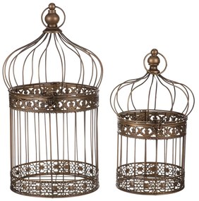 Zestaw klatek metalowych Vask 2 szt., miedziany