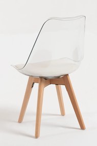 Zestaw 4 Krzese Synk Przezroczyste Siedzisko