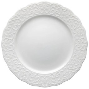 Biały talerz porcelanowy Brandani Gran Gala, ⌀ 21 cm