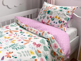 PrzytulneMieszkanie.pl PrzytulneMieszkanie.pl Pościel z kory do łóżeczka Renforcé LUNETTA różowa Rozmiar pościeli: 45 x 65 cm | 90 x 140 cm