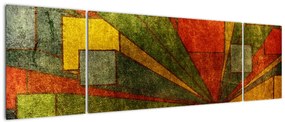 Obraz abstrakcji geometrycznej (170x50 cm)